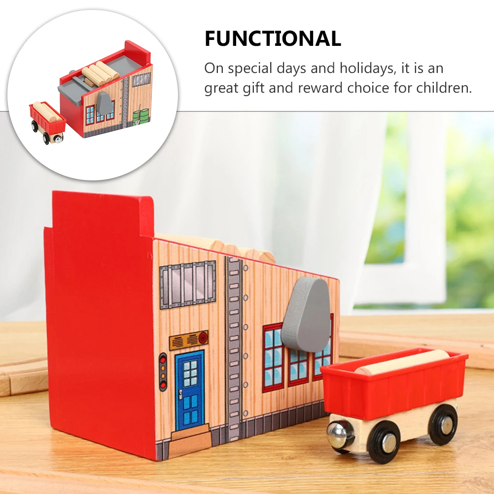 

Train Track Accessories Toys Toddler Wooden Kid Railway Blocks for Kids Child
