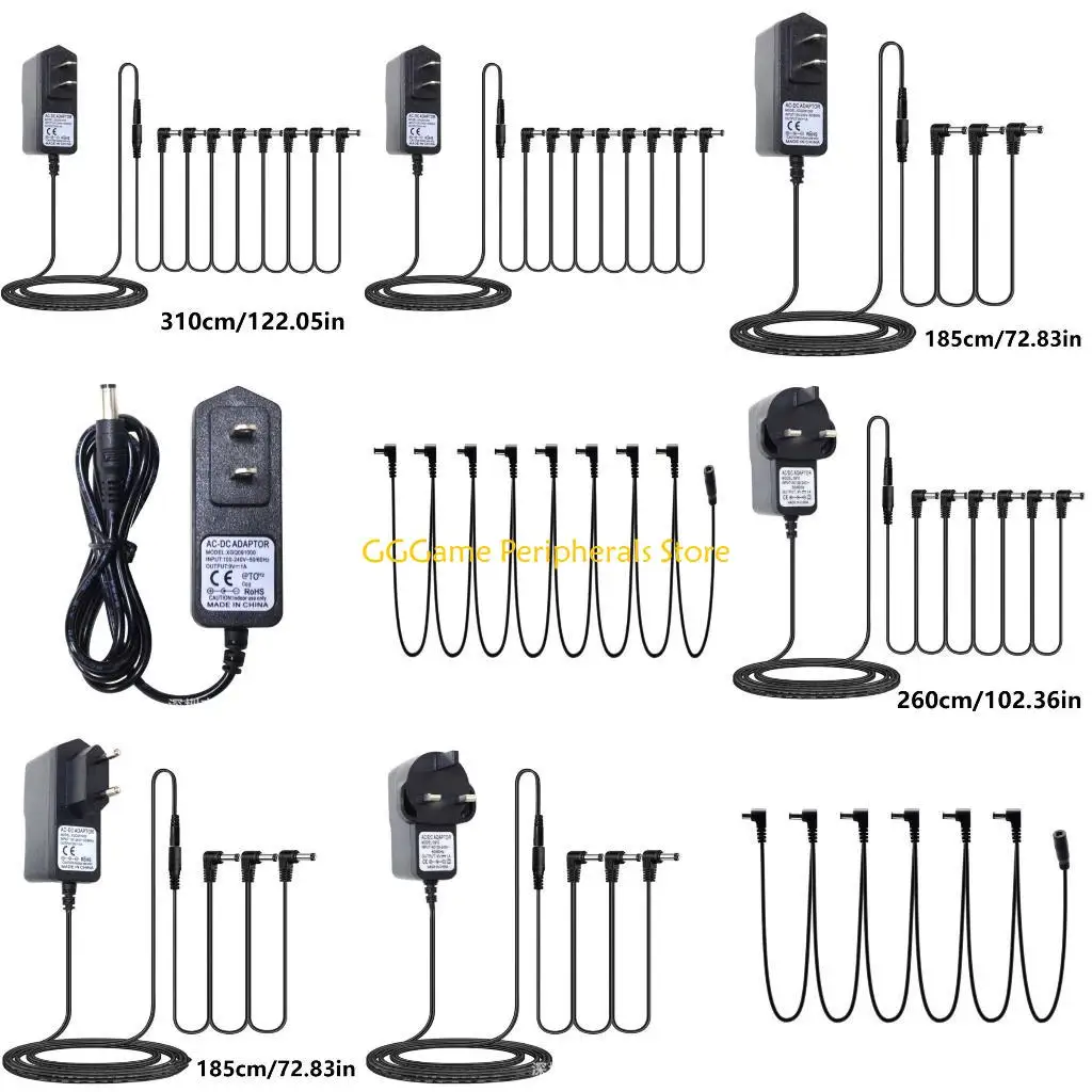 

U55B 9V1A Power Adapter Power Converters with DC5521 Port for Lighted Accessories Miniature Village Decorations