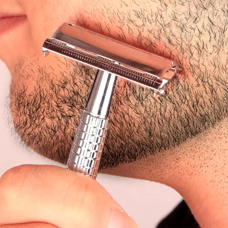 Classic Traditional Styling Accessories Tools Safety Razor Beard Safety Razor for Barber Double Edge Shaving Razor Set for Men