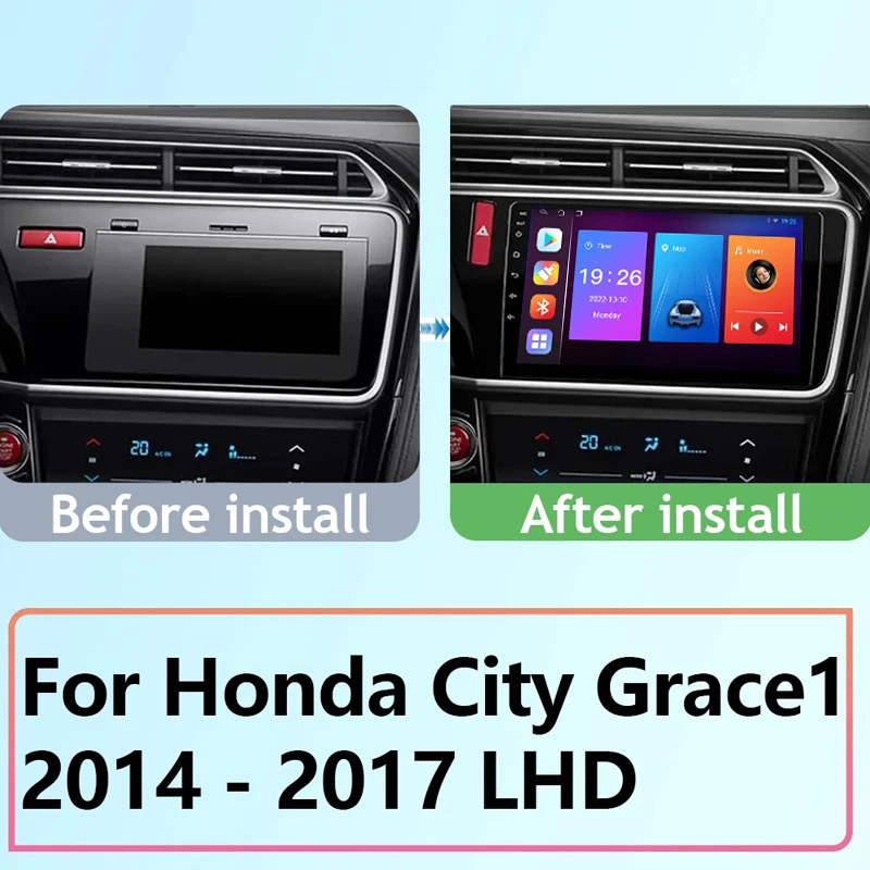 Autoradio für Honda City Grace 2013-2016 Android Auto Video Player Multimedia Stereo Wireless Carplay Nr. 2din DVD Head Unit