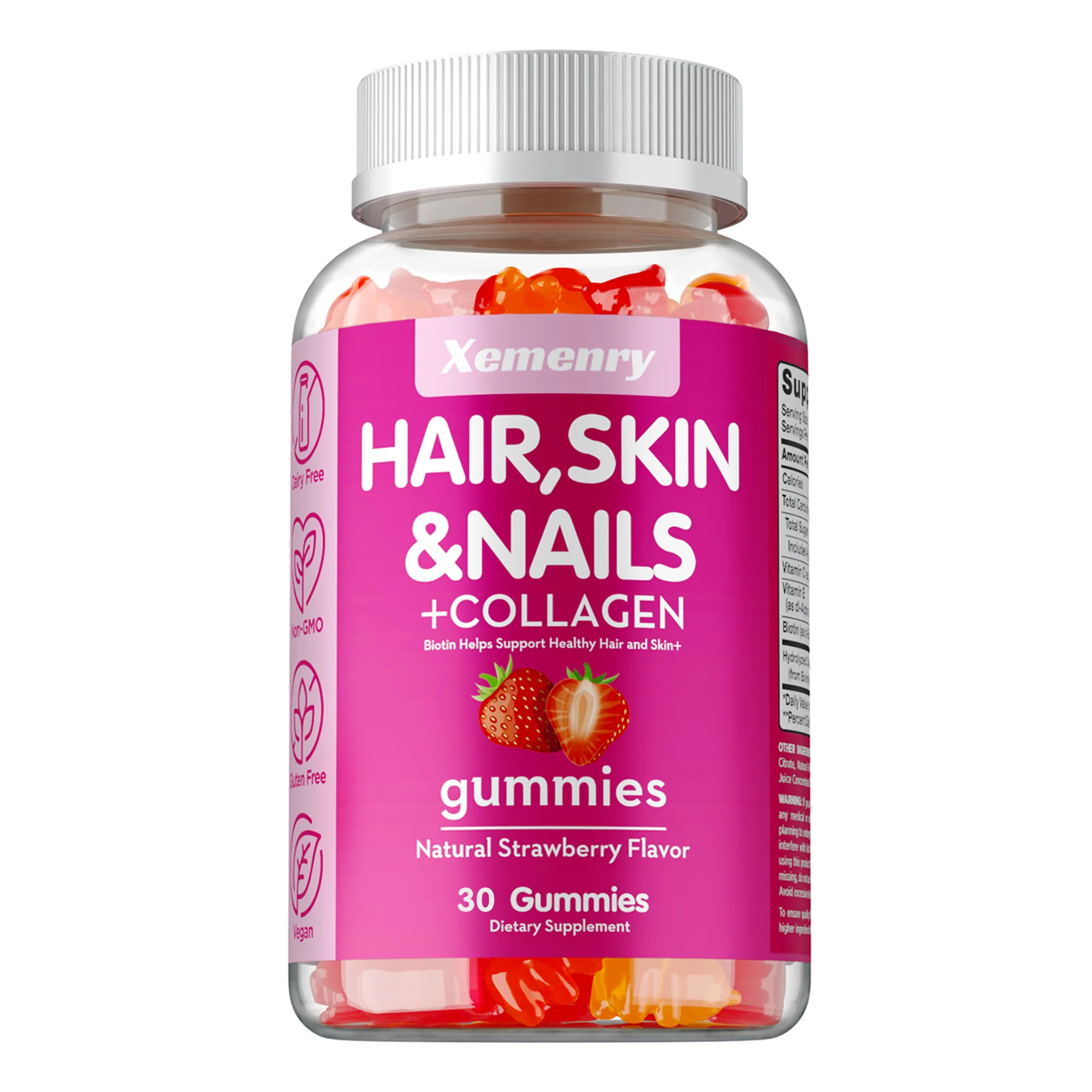 High Potency Biotin Gummies - for Healthy Hair, Skin & Nails, Hair Vitamins for Men & Women | Gluten Free