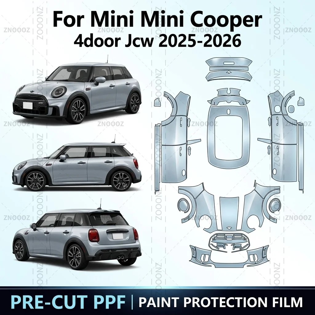 For 2025-2026 Mini Cooper 4door JCW Precut PPF Anti-scratch TPU Self Healing Car Full Vehicle Glossy Clear Matte Black