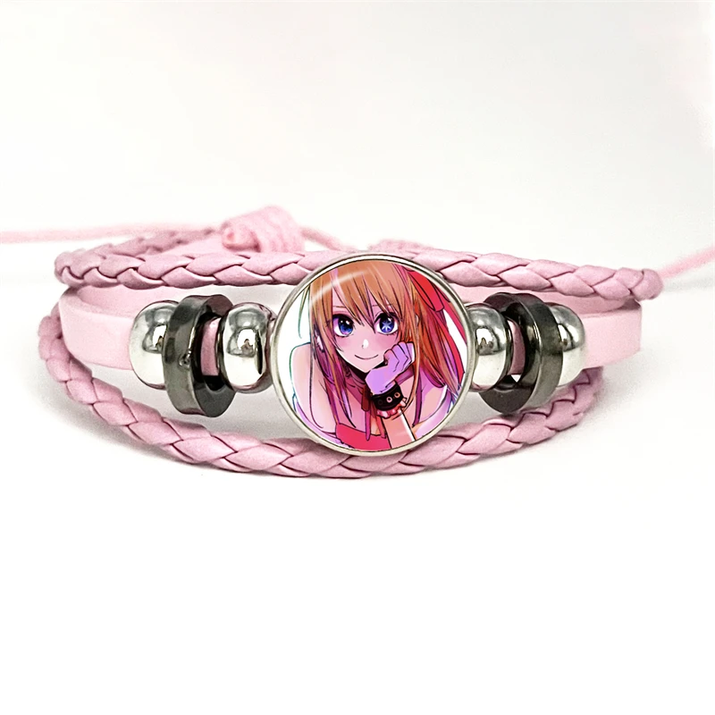 Anime Oshi No Ko Glass Leather Bracelets Gorou Akuamarin Hoshino Ai Rubii Sarina Charm Glass Dome Cosplay Bracelet & Bangles