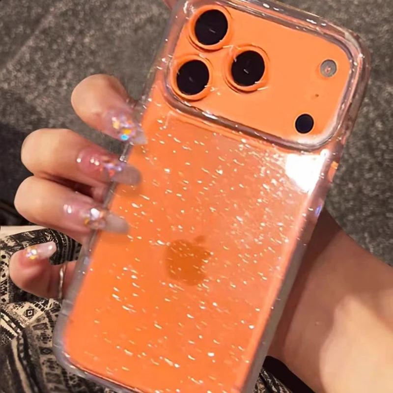 

Luxury Bling Glitter Clear Case For iPhone 17 Air 16 15 14 13 12 11 ProMax 7 8 Plus X XS XR SE Shockproof Transparent Soft Cover