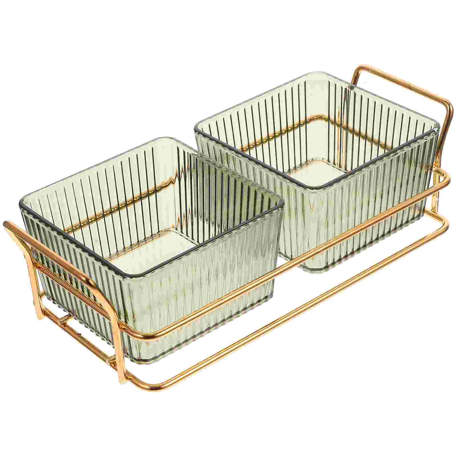 

Snack Plate Divided Dinner Tray Grid Food Iron Serveware for Entertaining Storage Child