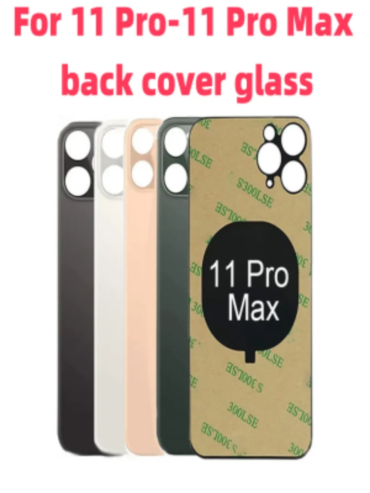 Back Glass+3M glue For IPhone11 Pro-11Pro Max Back Cover Glass Fast Replacement  Housing Battery Cover Big Hole Rear Glass