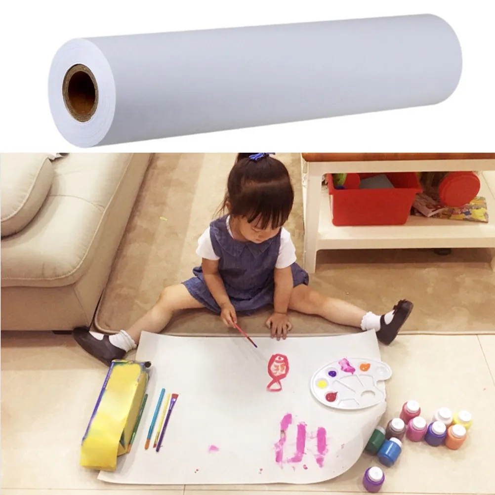 

2 рулона бумаги для рисования, белая плотная бумага для эскизов, акварели, художественных работ, 30 см x 5 м, чистая бумага для рисования