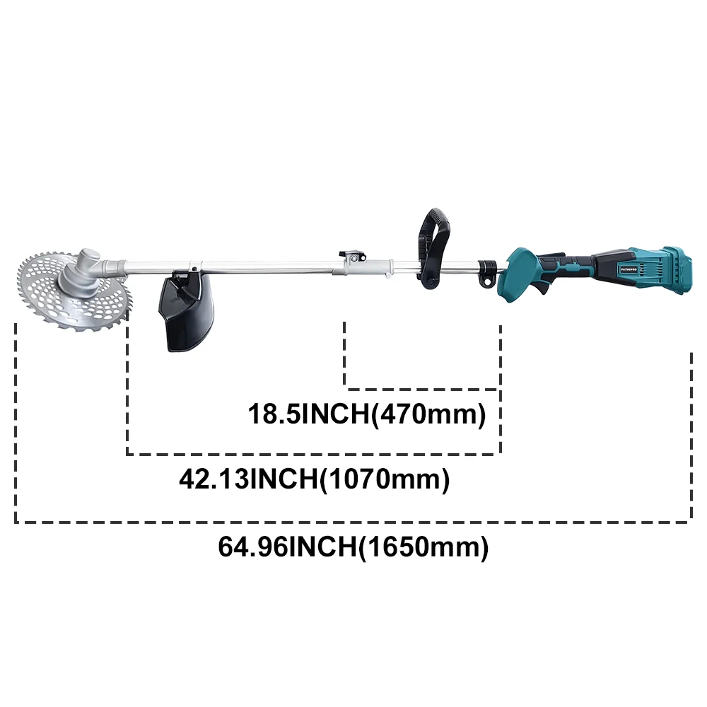 PATUOPRO Electric Lawn Mower Brushless String Cutter Grass Trimmer Pruning Cutting Garden Power Tools For Makita 18V Battery