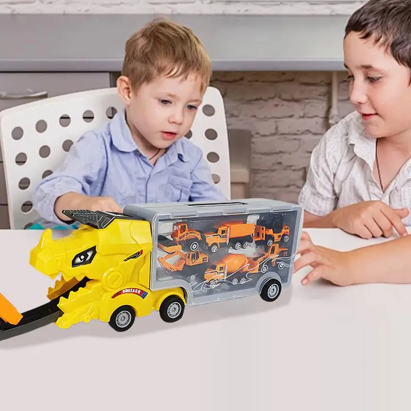 

Грузовик с динозавром 6, автомобиль в форме динозавра, игрушечный грузовик-транспортер, мега-игрушка, забавная детская игрушка-мотор, игровые наборы, интерактивная деформация