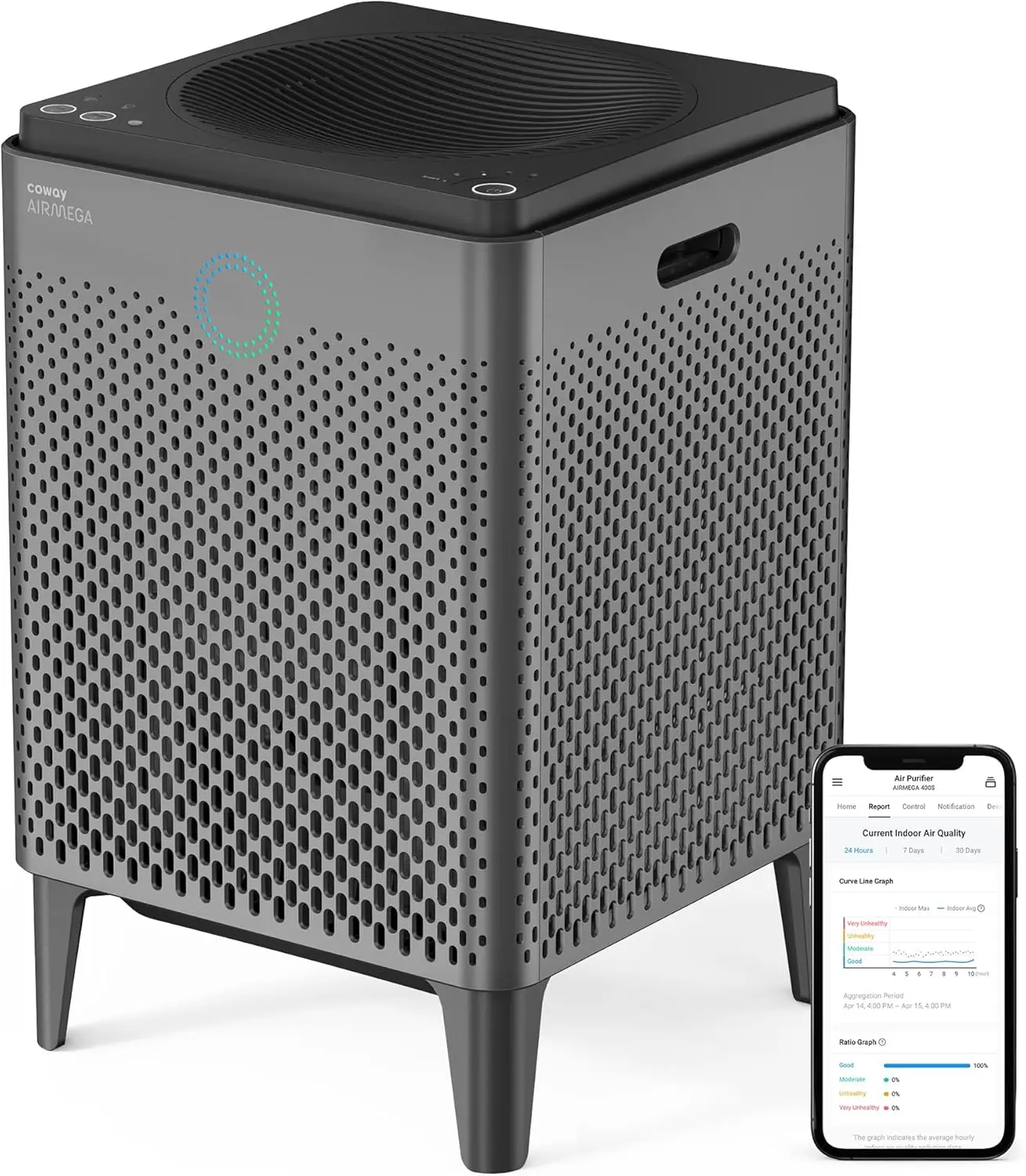 App-Enabled Smart Technology Compatible with Amazon Alexa True HEPA Air Purifier, Covers 1,560