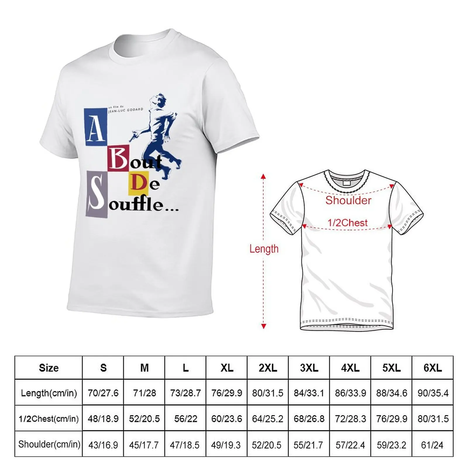 Breathless - A bout de souffle - Godard T-Shirt oversize t-shirts man custom shirt mens funny t shirts