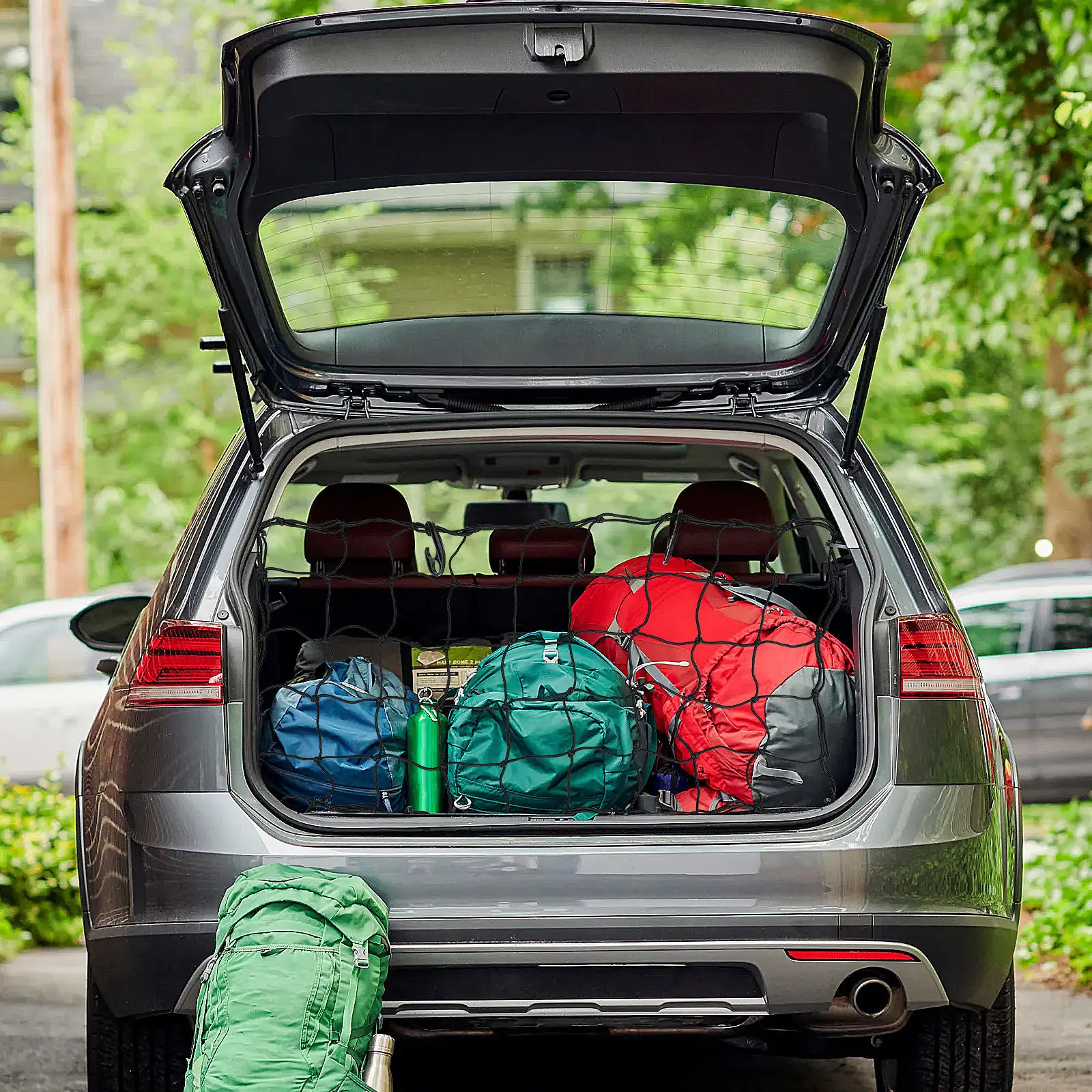 Luggage Net Camper Trolley Cover Adjustable Extra Thick Bungee Net for Camping Cart Garden Trolley Outdoor Camping Supplies