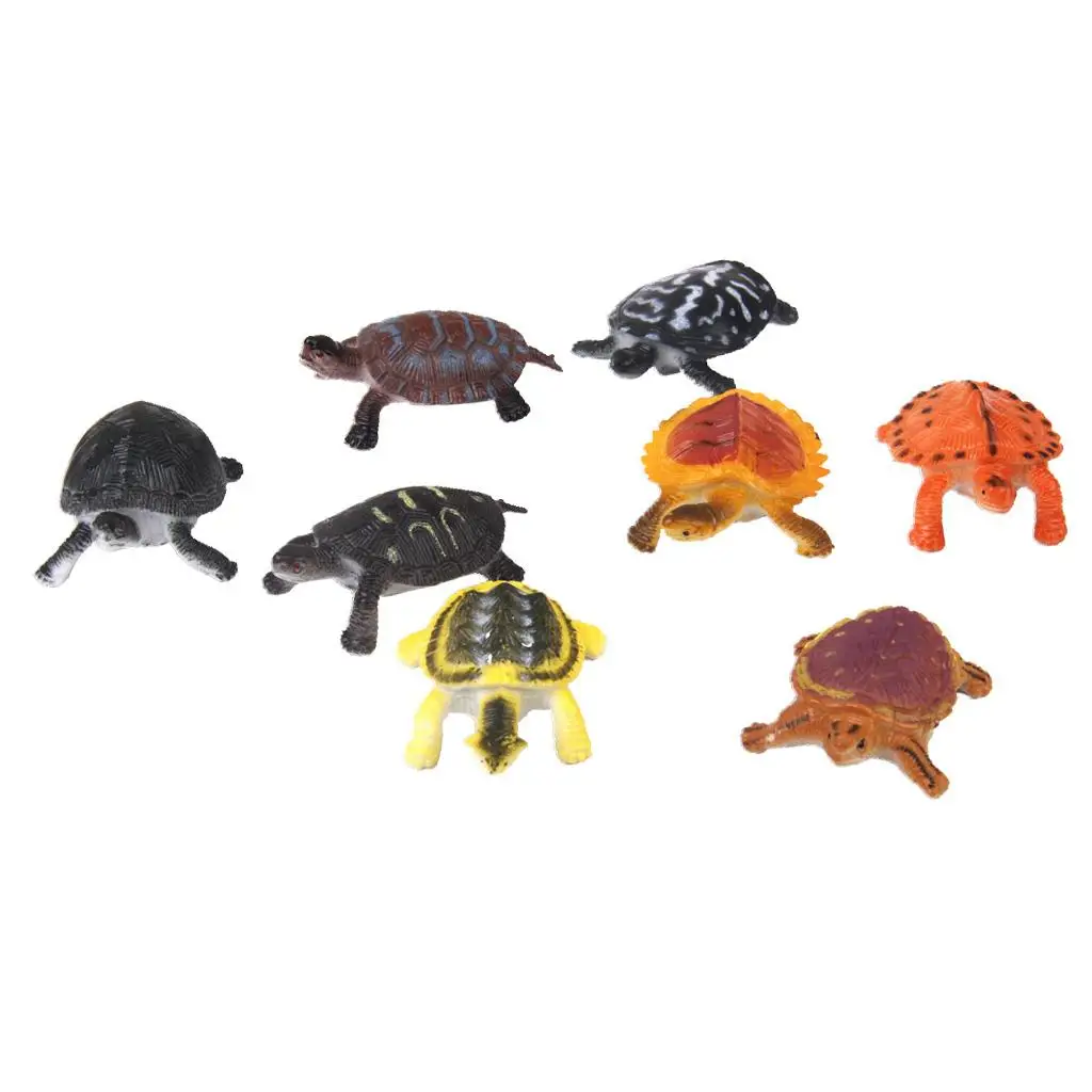 Tortoise Model Plastic Kids Toy Set Miniature Animal Figure Collection for Children Imaginative Play