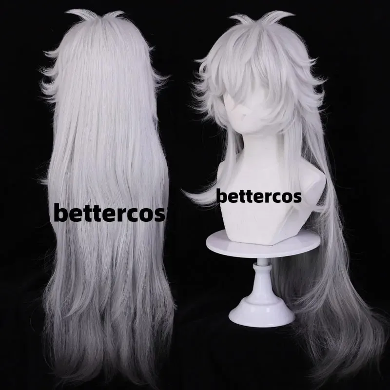 Juego Arknights The Decadenza Lappland Cosplay peluca de pelo largo blanco roto para Halloween juego de rol Prop VB;.HT;'H77L