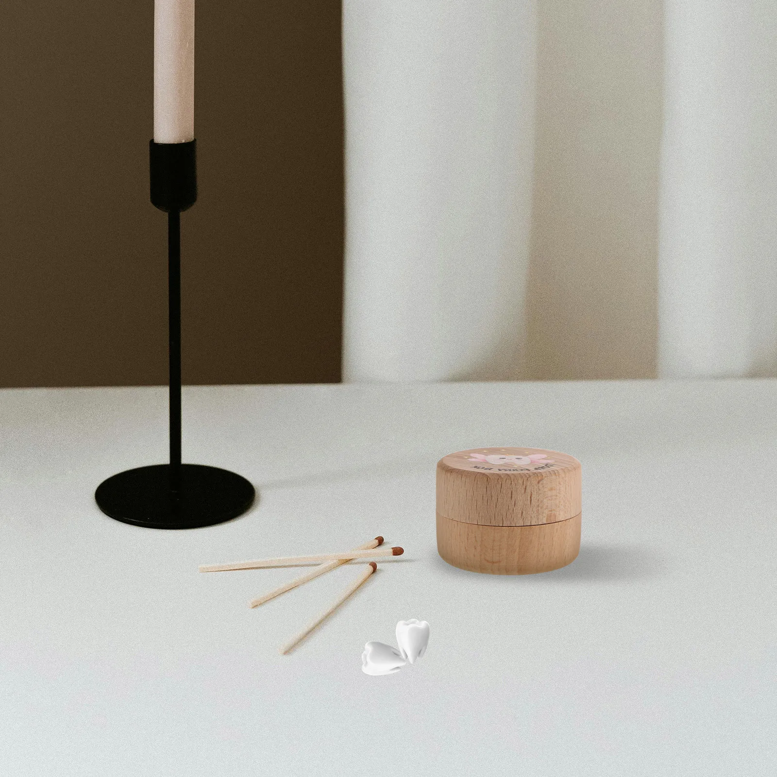 

Baby Keepsake Tooth Holder Wooden Storage Container for Lost Tooth and Fetal Hair Collection Perfect Gift Idea