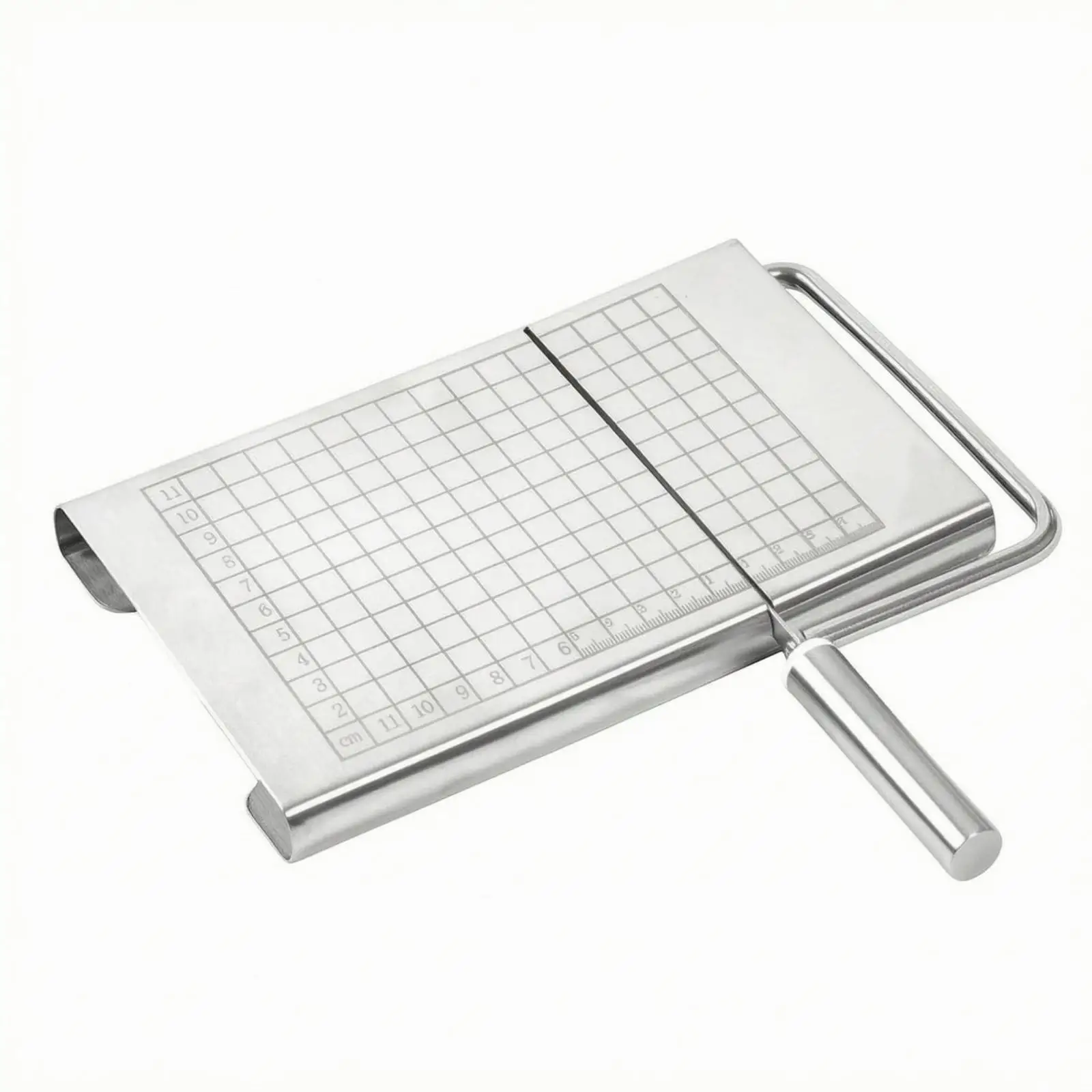 Stainless Steel Soap Ruler Markings Craft Tool Rectangular Base