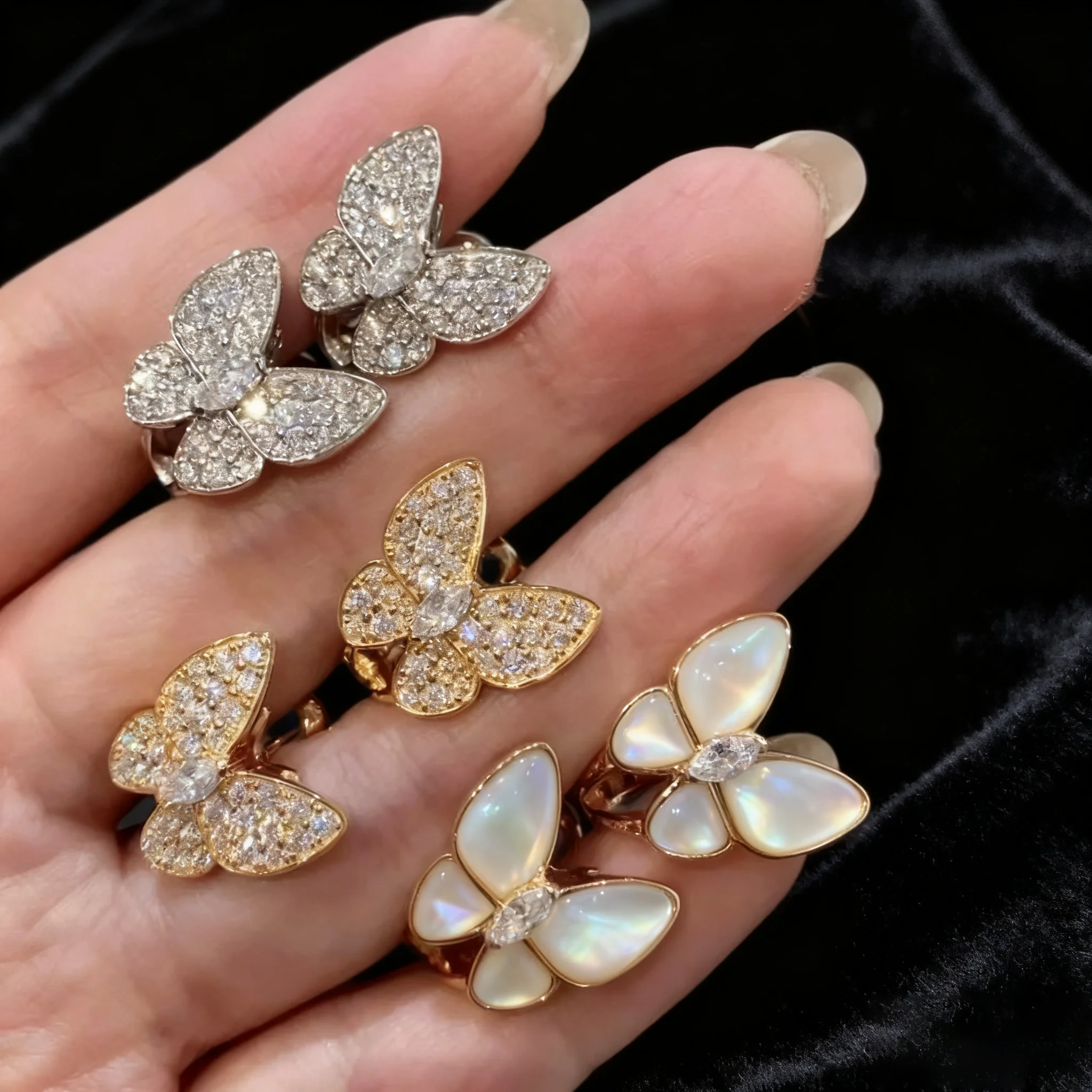 

2025 модные ювелирные изделия, высококачественные изысканные белые серьги-бабочки в форме ракушки, женские темпераментные роскошные ювелирные изделия, подарок для друзей