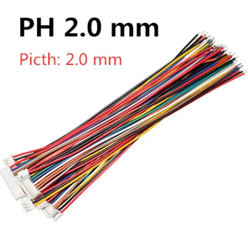 10 piezas 1,0 1,25 1,5 2,0 SH/JST/ZH/PH/XH 2,54 MM 1,0 MM 1,25 MM 1,5 MM 2 pines/3/4/5/6/7/10P conector de enchufe hembra con cable