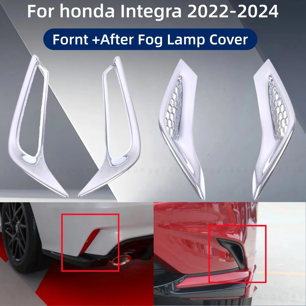 

Car Upgrade Decoration For Honda Integra 2022-2024 Fornt +After Fog Lamp Cover Trim Stickers Styling Modification Accessory
