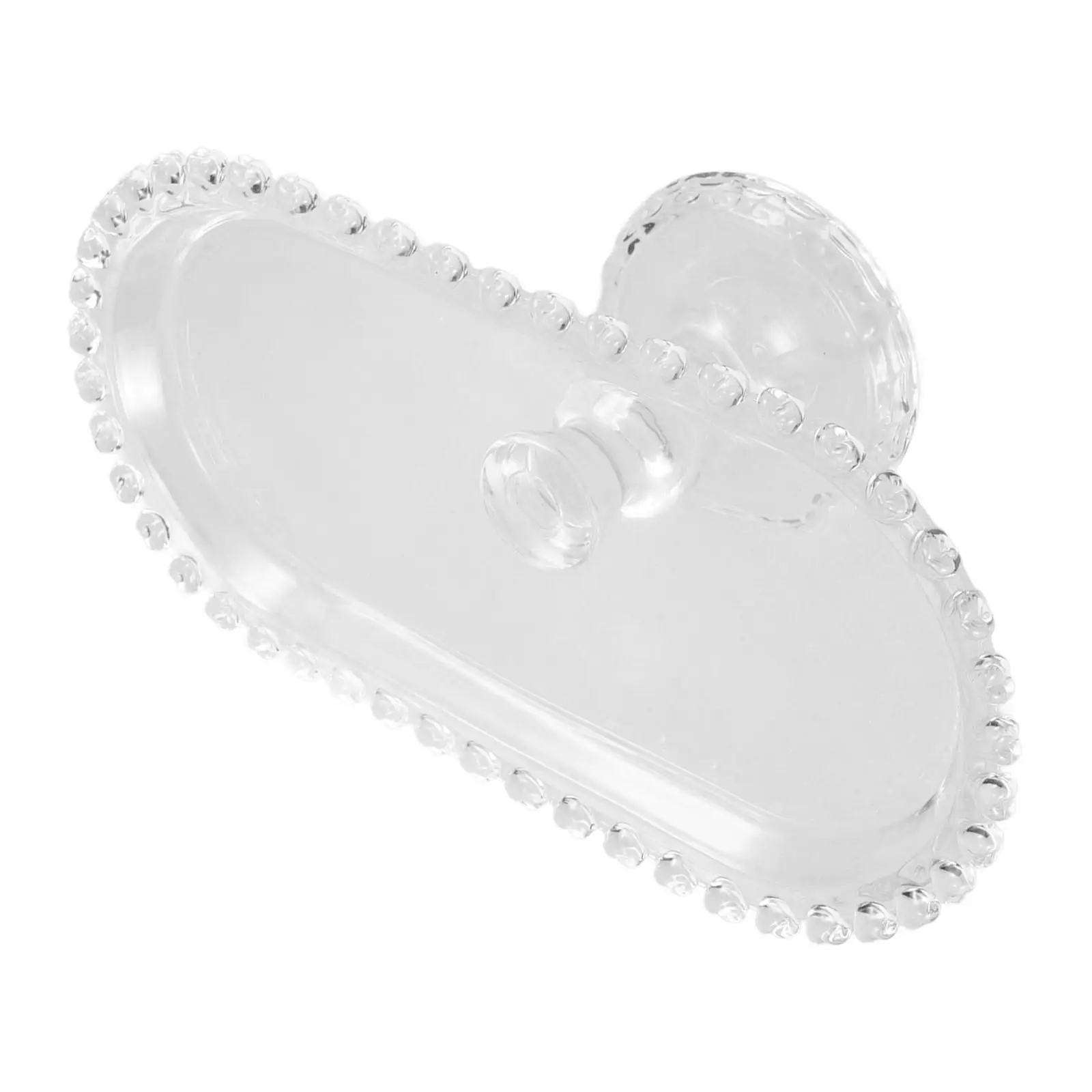 

Snack Afternoon Tea Tray Glass Serving Fruit Crystal Square Plate Dessert Platter Footed Plates