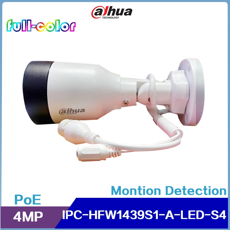 IPC-HFW1439S1-A-LED-S4 Dahua 4MP Entry Full-color Fixed-focal Bullet Netwok Camera