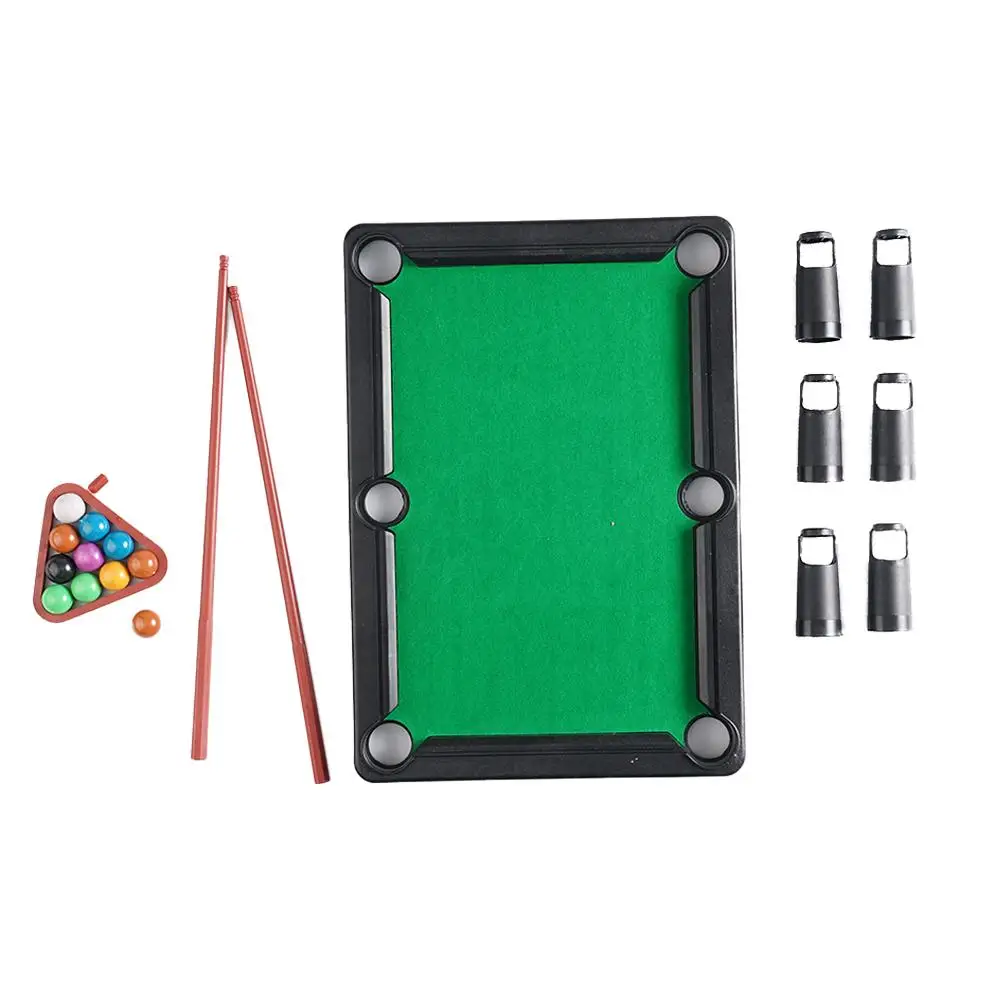 Kids Mini Pool Table Tabletop Desktop Billiards Snooker Game With 2 Sticks Balls Parent-Child Interactive Desk Games Toys