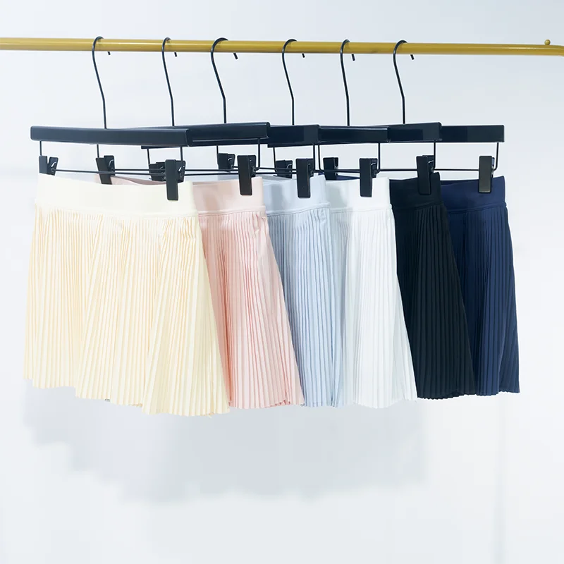 Summer Organ Style Women's Pleated Tennis Skirt with Inner Lining Shorts, Anti-Exposure Sports and Fitness Versatile Skirt