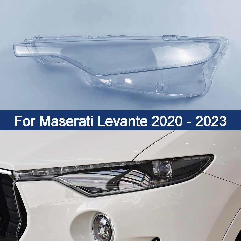 Headlamp Transparent Cover Headlight Shell Lampshade Case Plexiglass Replace Original Lens For Maserati Levante 2020 - 2023
