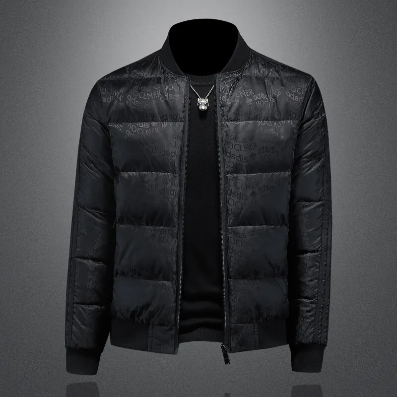 

Faionable ort Printed down Jaet Men's plus Size Thiened Winter Outerwear Street Sle Polyester Fabric Warmth And Sle