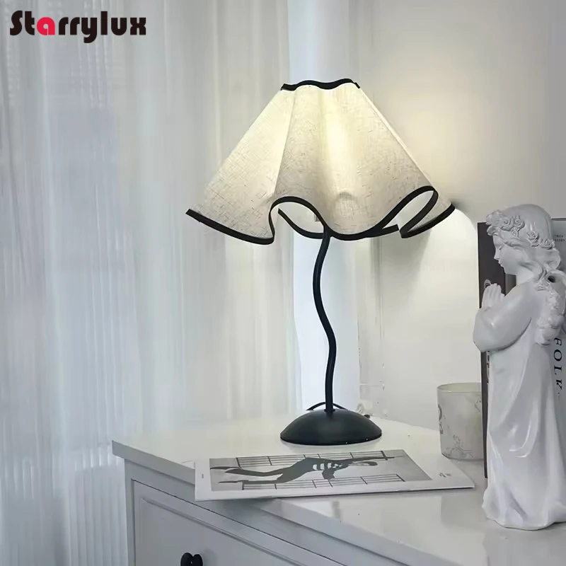 

USB Plug Desk Lamp, Dimmable Bedside Light for Study Room/Bedroom, 3000-6000K Tri-Color Adjustable, Fabric Shade, Decor Ambient
