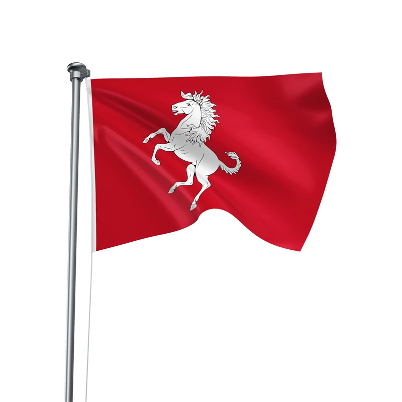 Gaslight Gatekeep Girlboss 5' x 3' Kent England Flag Banner Polyester with Brass Grommets 150cm x 90cm