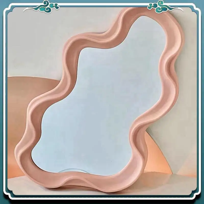 A67K-Charm Cloud Shaped Mirror - Irregular Wall Hanging Mirror For Makeup, Home Decor, Living Room,Party Accessories