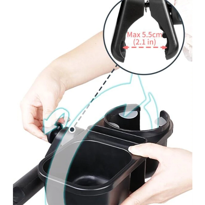 3-in-1 Pram Bottle Holders Tightly Fixed Clamp Phone Holder for Trolley Stroller Drop shipping