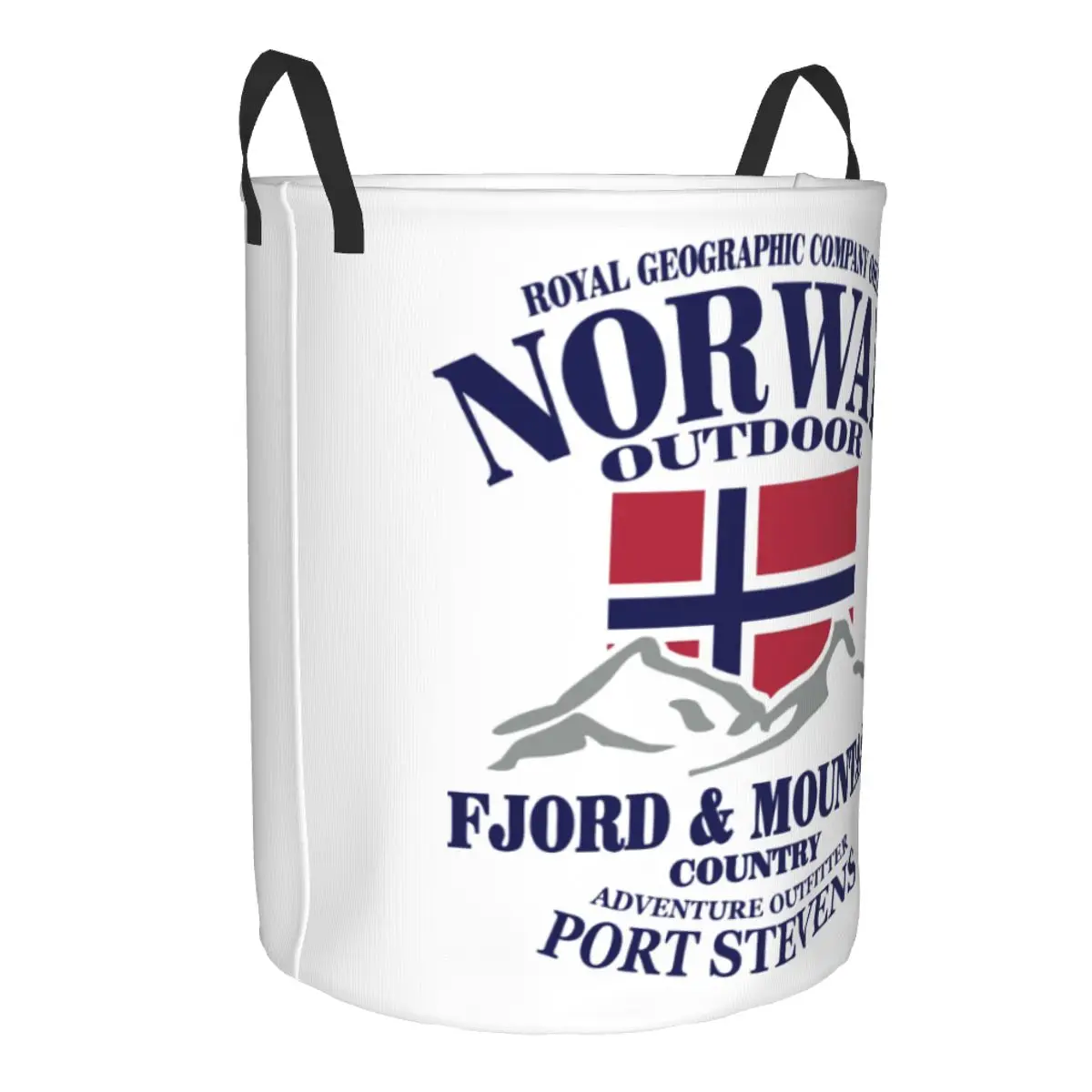 Norway Flag Laundry Hamper Large Storage Basket Fjord Mountain Girls Boys Toy Organizer