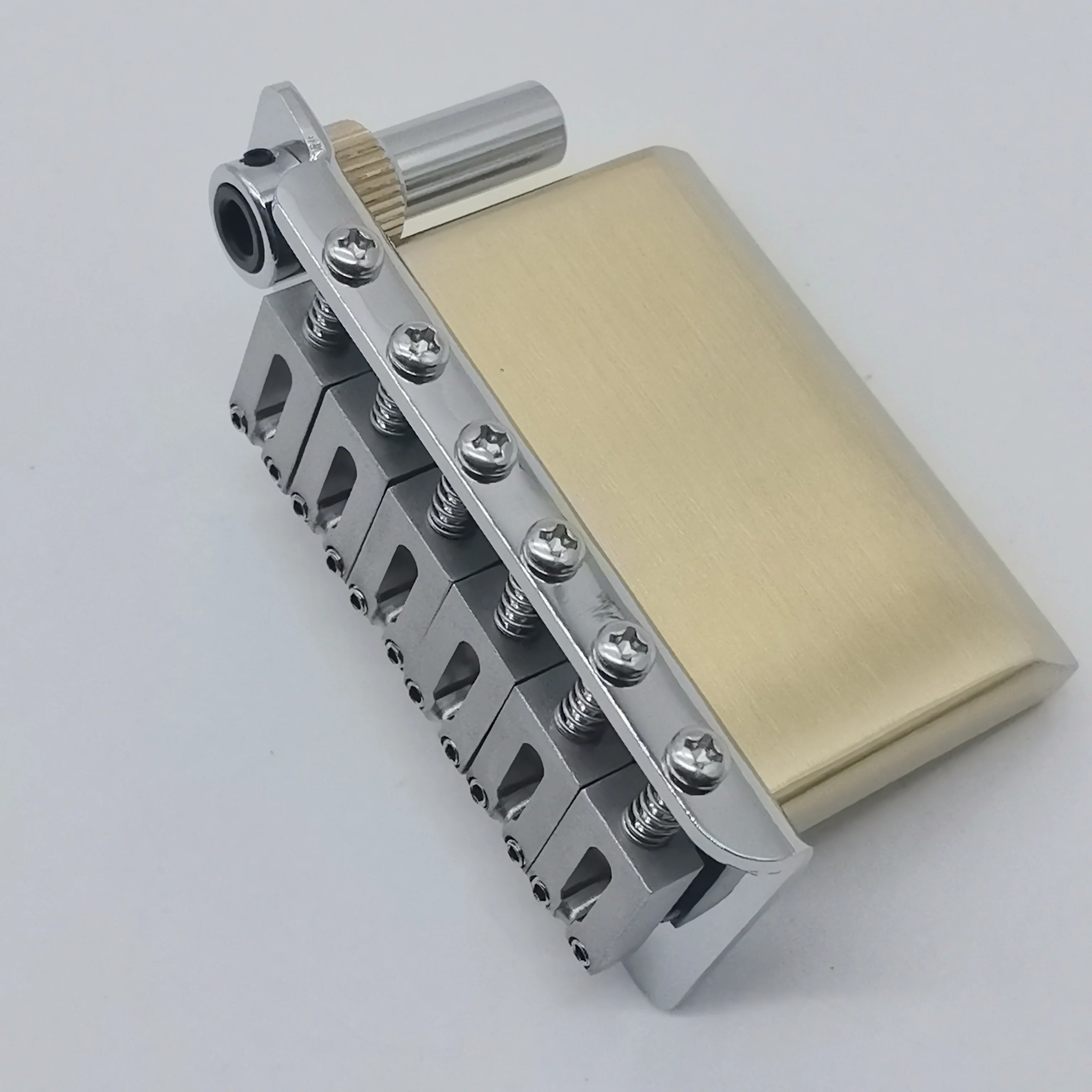 6-Point Tremolo Bridge With Solid Brass Block & Stainless Steel Saddles