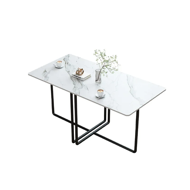 

Light luxury small apartment dining table and chairs Modern simple living room dining table Household computer table Desk