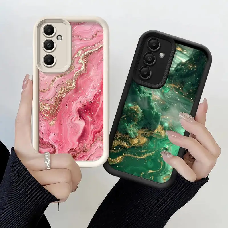 Marble Case For Samsung Galaxy A51 A14 5G A52 A34 A53 A12 A12 A32 A23 A51 A15 Matte Hard Phone Coque