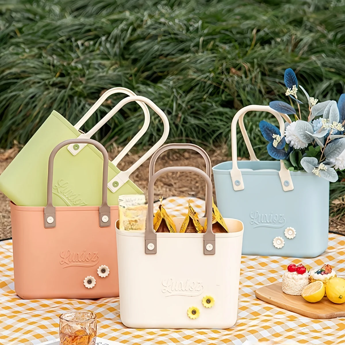 

INS Baby Bags Cute Fashion Diaper Bag Picnic Basket Daddy Nappy Cart Storage Mummy Bag for Newborn Diapers Toys Organizers