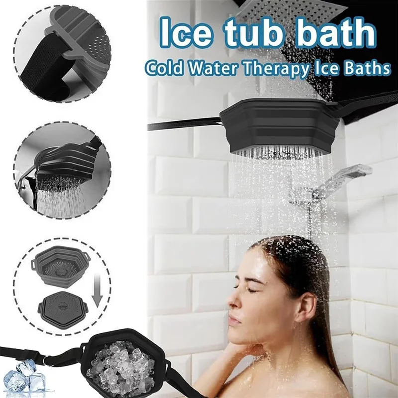AT44-Ice Shower, Ice Bath, Ice Bath Water Chiller, Portable Ice Bath, Shower, Portable Ice Bath Barrel Foldable