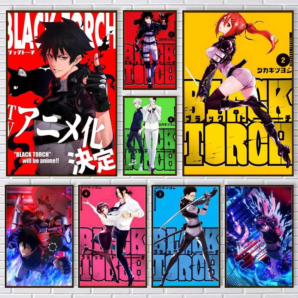 Manga B-BLACK TORCH Poster PP Paper Decorative Wall Art for Living RoomsBedrooms Bars Cafes Stylish Home Decor Gift