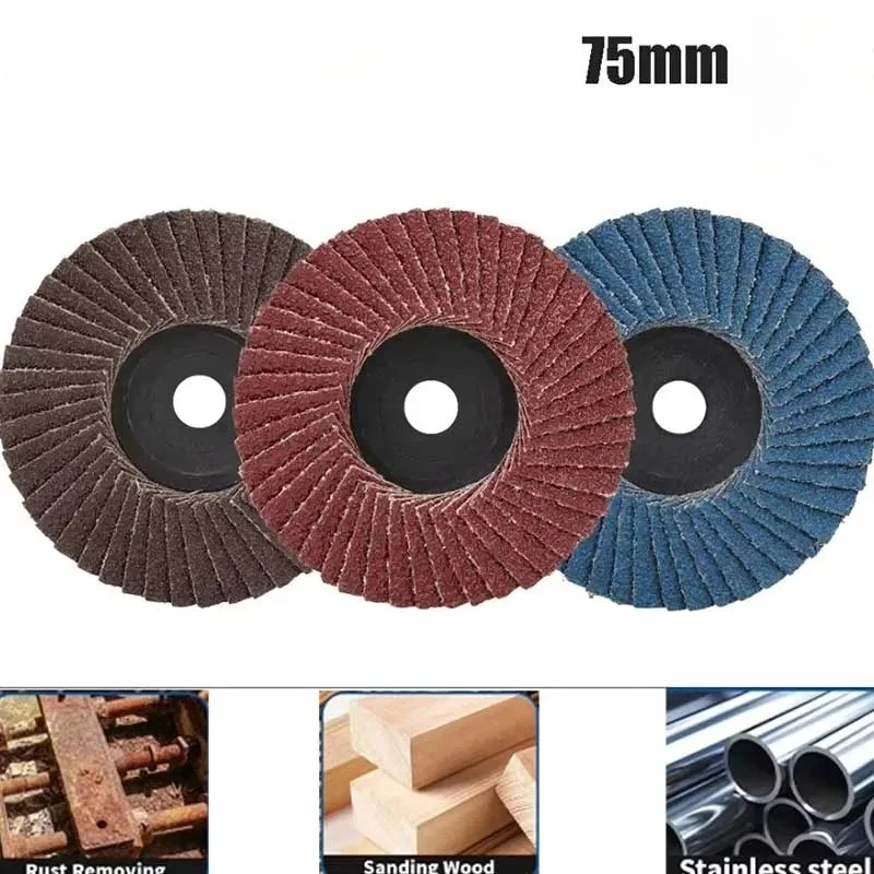 

Inch Flap Discs 10mm Bore Abrasive Grinding Wheels for Metal Wood Polishing Industrial Power Tool Accessories