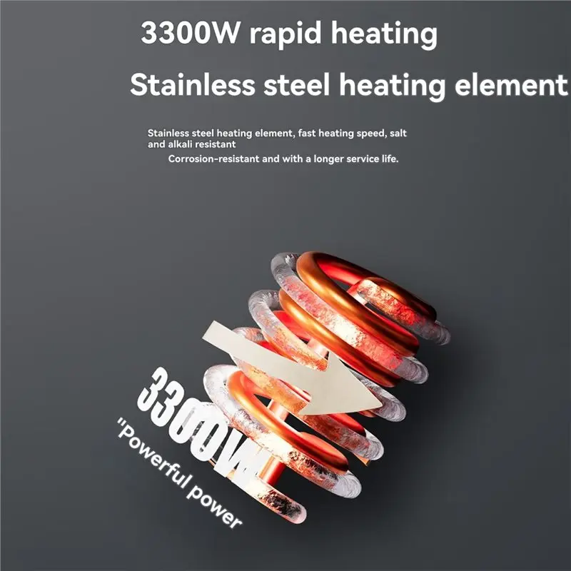 A83X-Fast Heating Electric Instant Heating Faucet 3300W 220V Hot-Cold Mixer Tap 360 Degree Rotation Digital Control AU Plug