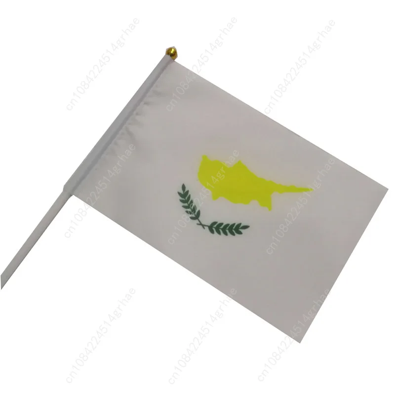 キプロス手旗 キプロス国旗 小型ミニ手持ち旗 10枚入り 14x21cm ワールドカップ スポーツイベント応援用手持ち旗