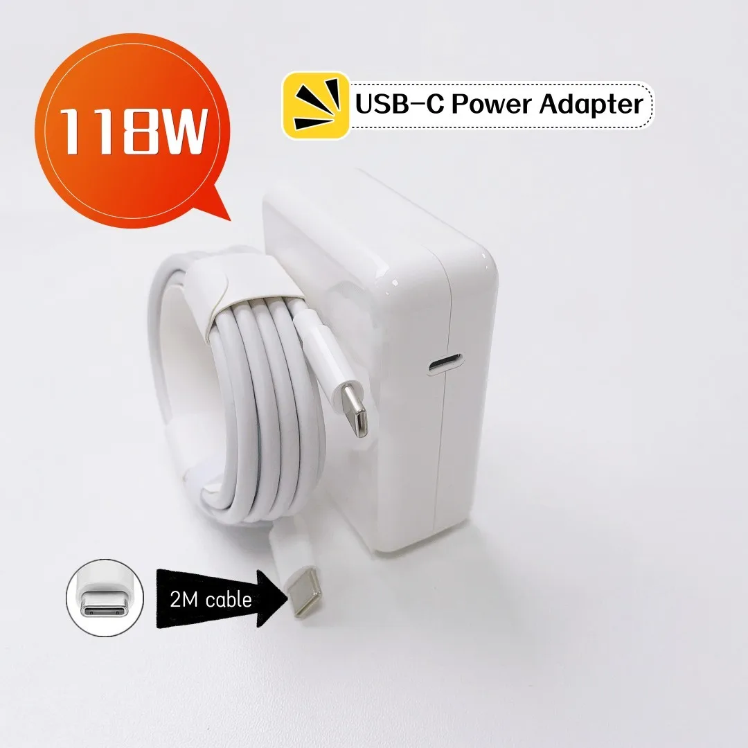 Mac Book Pro Charger - 118W USB C Charger Fast Charger Compatible with MacBook Pro/Air 13, 14, 15, 16 Inch, iPad Pro, USB-C