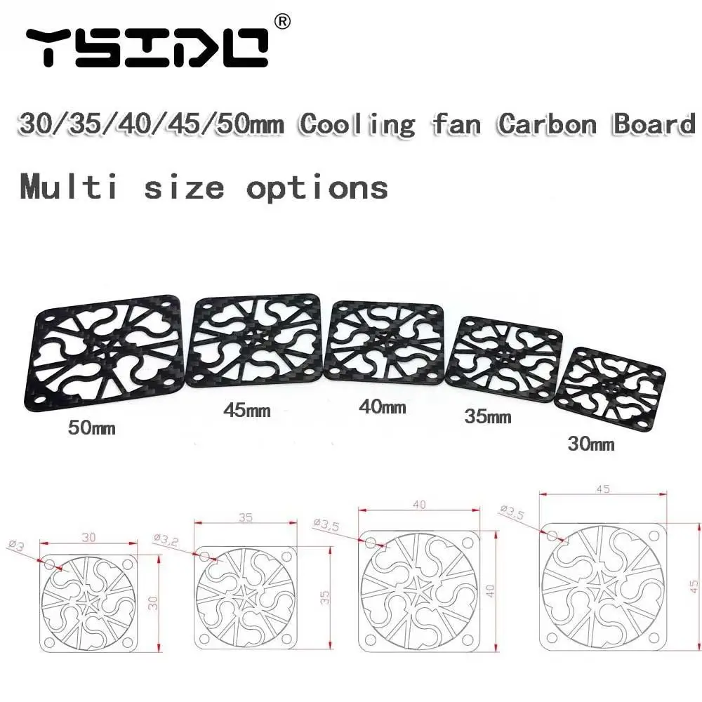 YSIDO 3010 3510 4010 4510 5010 ventola di raffreddamento scheda protettiva in fibra di carbonio per ARRMA TRAXXAS AXIAL Hobbywing EZRUN MAX ESC RC