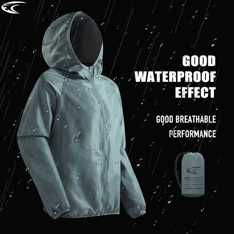 LNGXO hommes femmes veste de randonnée unisexe imperméable à séchage rapide Camping coupe-vent en plein air Trekking escalade manteau de pluie Anti UV vêtements