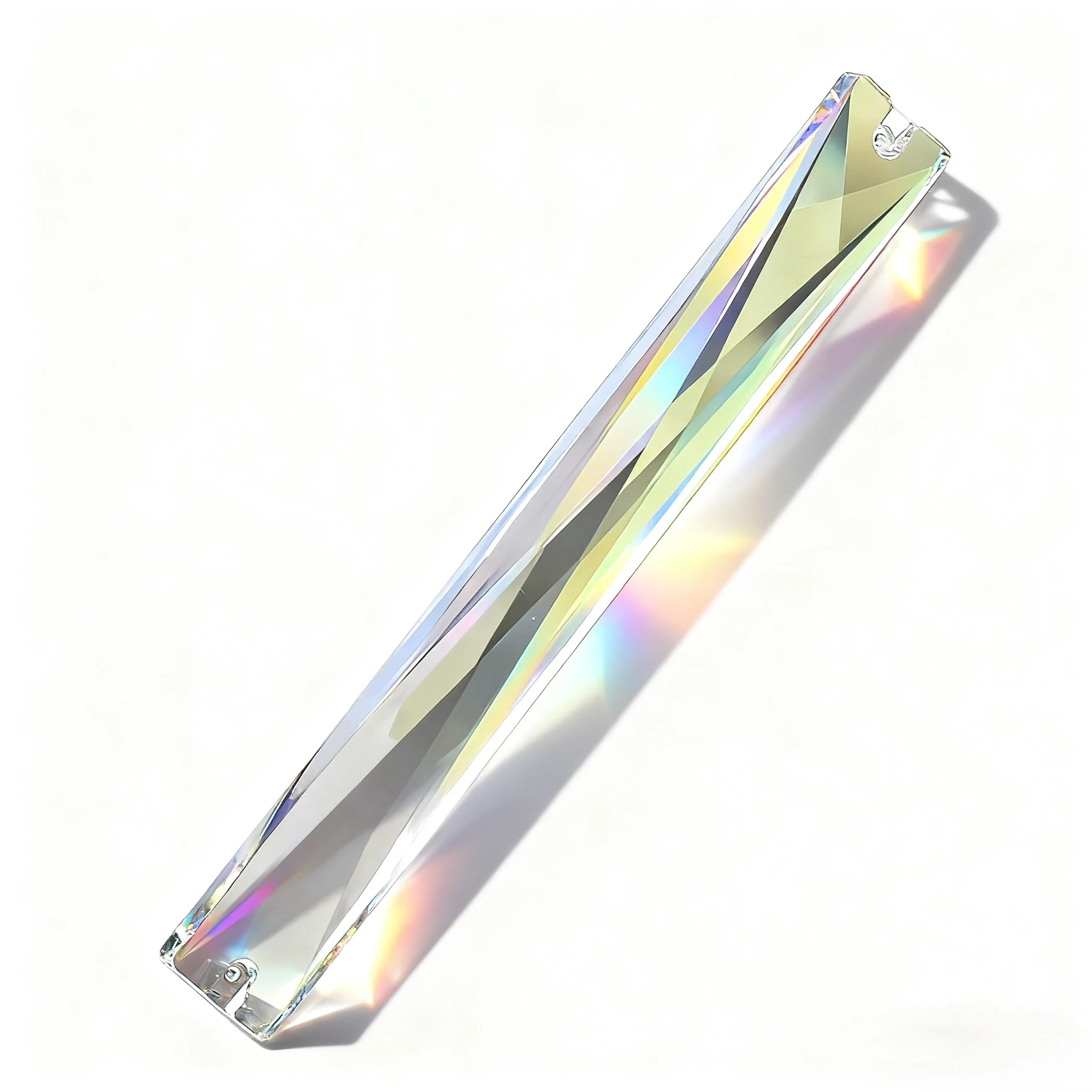 

200mm Crystal Prism Suncatcher Multi-Faceted Long Bar Pendant Hanging Chandelier Lamp Parts Sunlight Rainbow Maker Home Decor