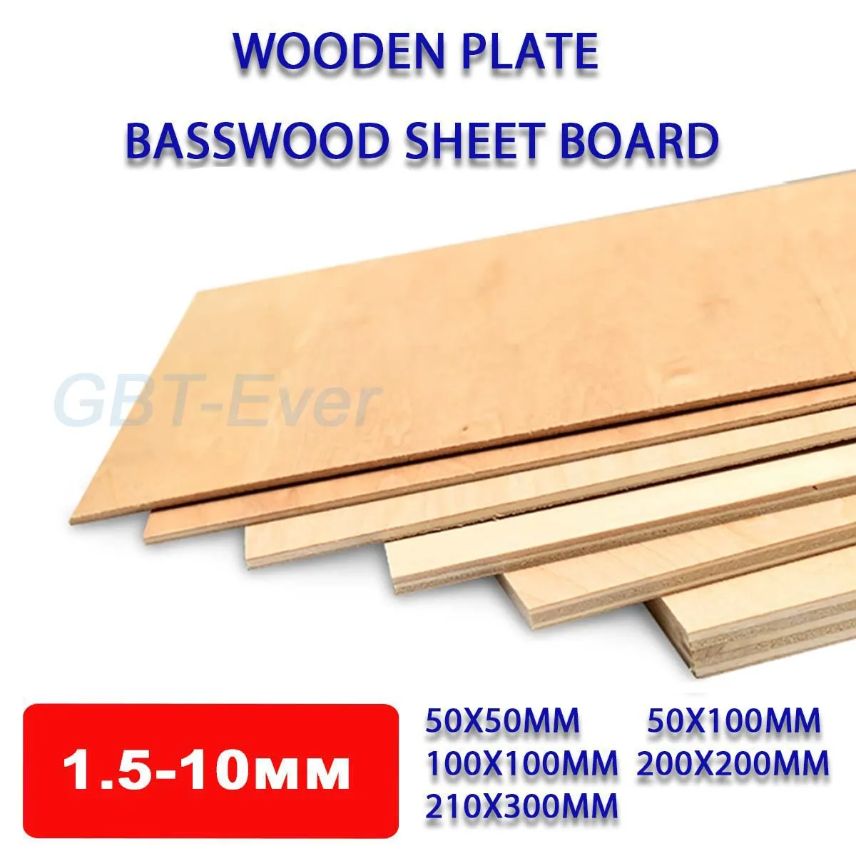 1/5 Uds espesor 1,5/2/3/4/5/10mm placa de madera hoja de tilo 50x50 ~ 210x300mm tablero artesanal ligero modelo DIY virutas de madera