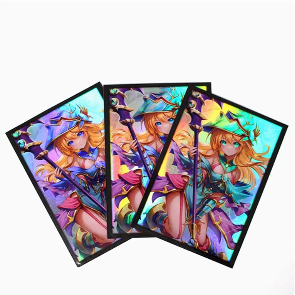 63x90mm 50PCS Illustrazione laser Buste per carte anime Buste per carte collezionabili Protezione per carte giapponesi per carte da gioco YGO