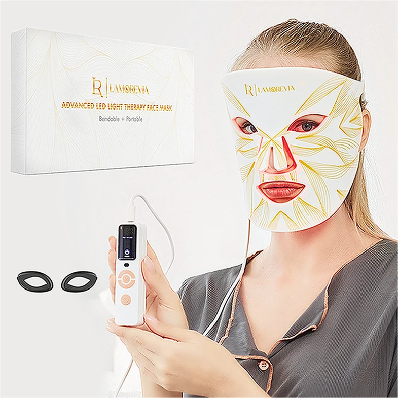 high quality Led Face Mask 4 Color LED Light Photon Blue Red Light Therapy Skin Rejuvenation Facial Skin Care Mask